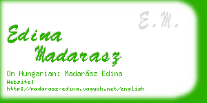 edina madarasz business card